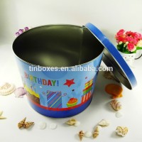 Factory Hot Sale High Quality Round Popcorn Seal Tin Can Candy Tin Can Cookies Tin Can OEM