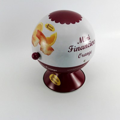 New Style High Quality Christmas Candy Tin Chocolate Tin Can Ball Tin