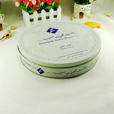 Food Grade Round Metal Packing Biscuit Cookie Tin Box