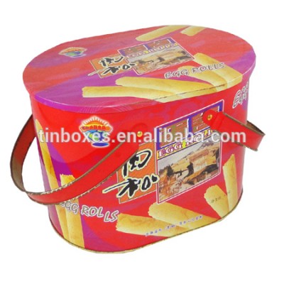 large pretty food grade 1KG cookies can